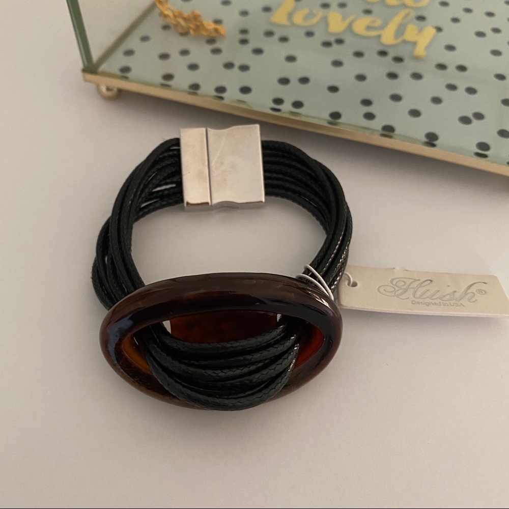 NWT Faux Leather Strand Bracelet
